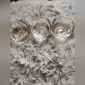 Set Of 3 Glass Votive Candle Holders Clear